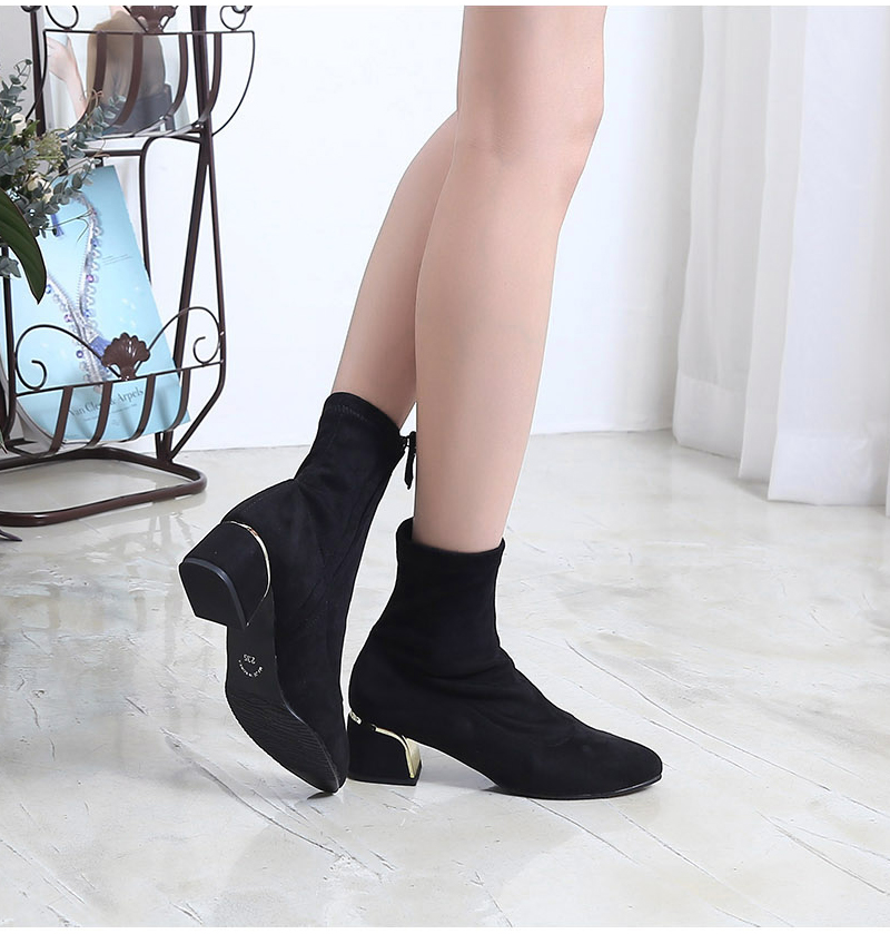 Brushed span socks angle boots 5cm two pieces arti