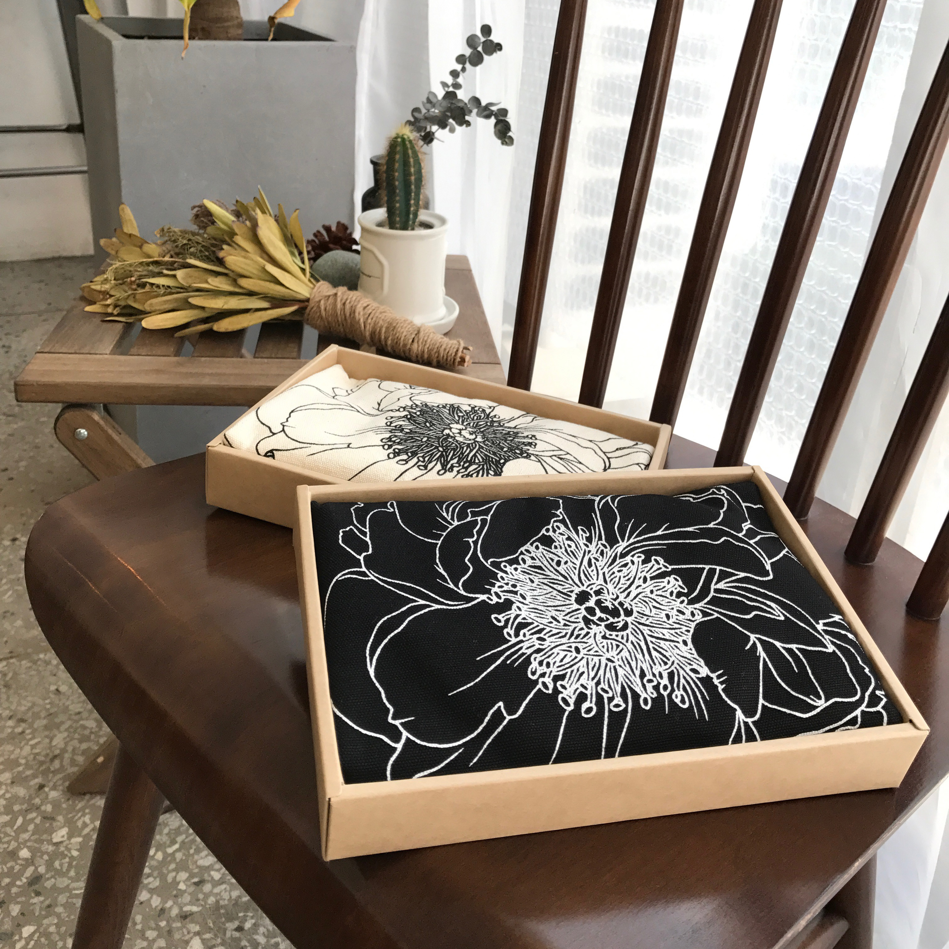 Flower Eco Bag Basic style Modern canvas bag Stron