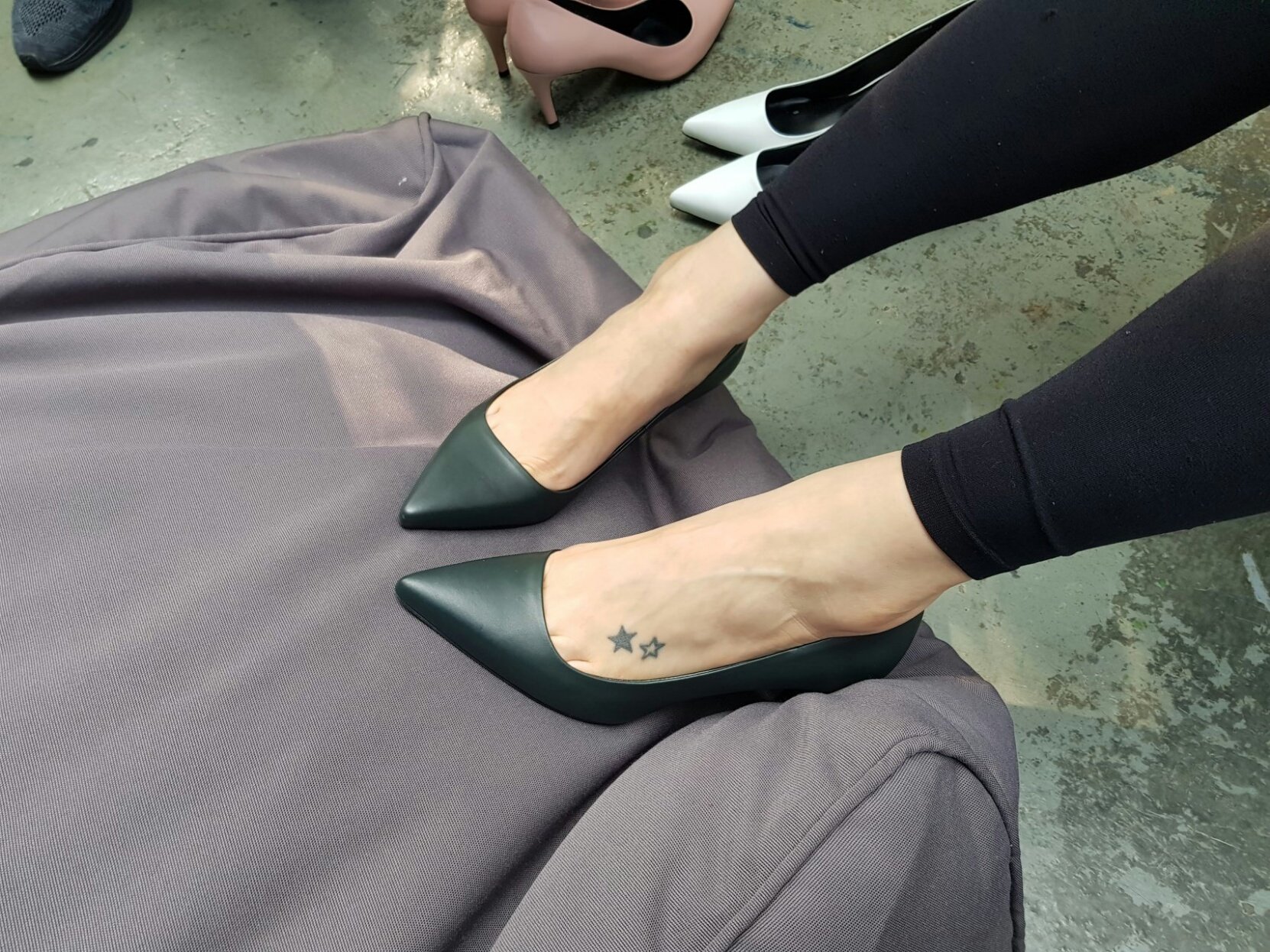 Sun cowhide handmade basic pumps 7color simple sho