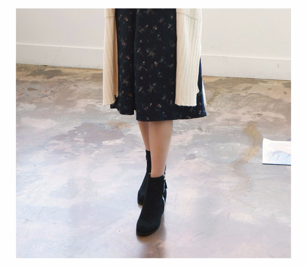 Zipper Point Suede angle Women 20s Wintery Skinny 