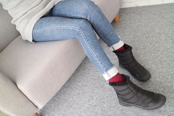 502_ A mid-winter padded mid-boots daily shoes rec