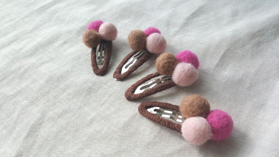 Hair Accessories Petit Sheep Ball Tuck Pin Toddler