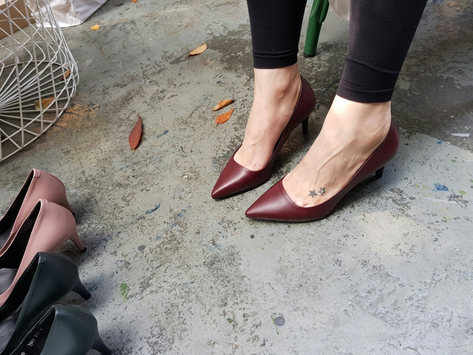 Sun cowhide handmade basic pumps 7color simple sho