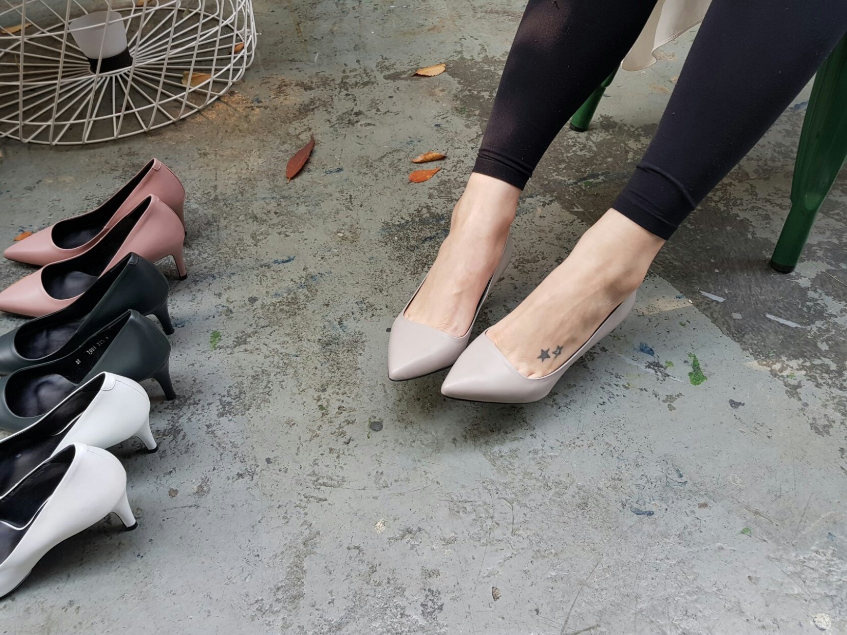 Sun cowhide handmade basic pumps 7color simple sho