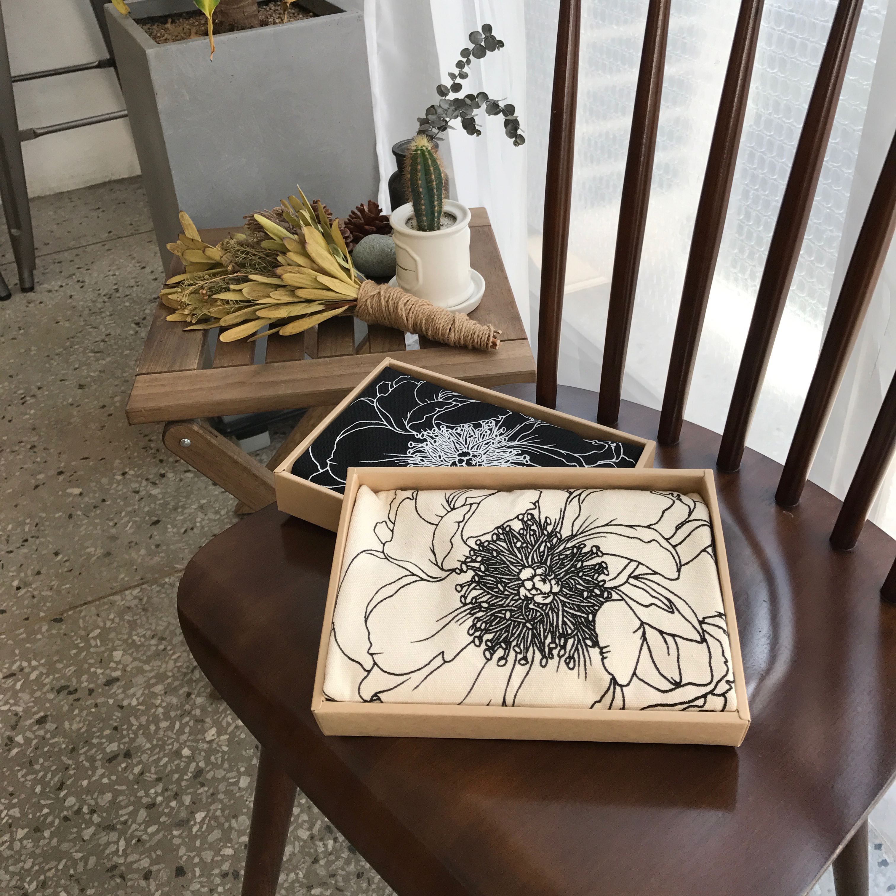 Flower Eco Bag Basic style Modern canvas bag Stron