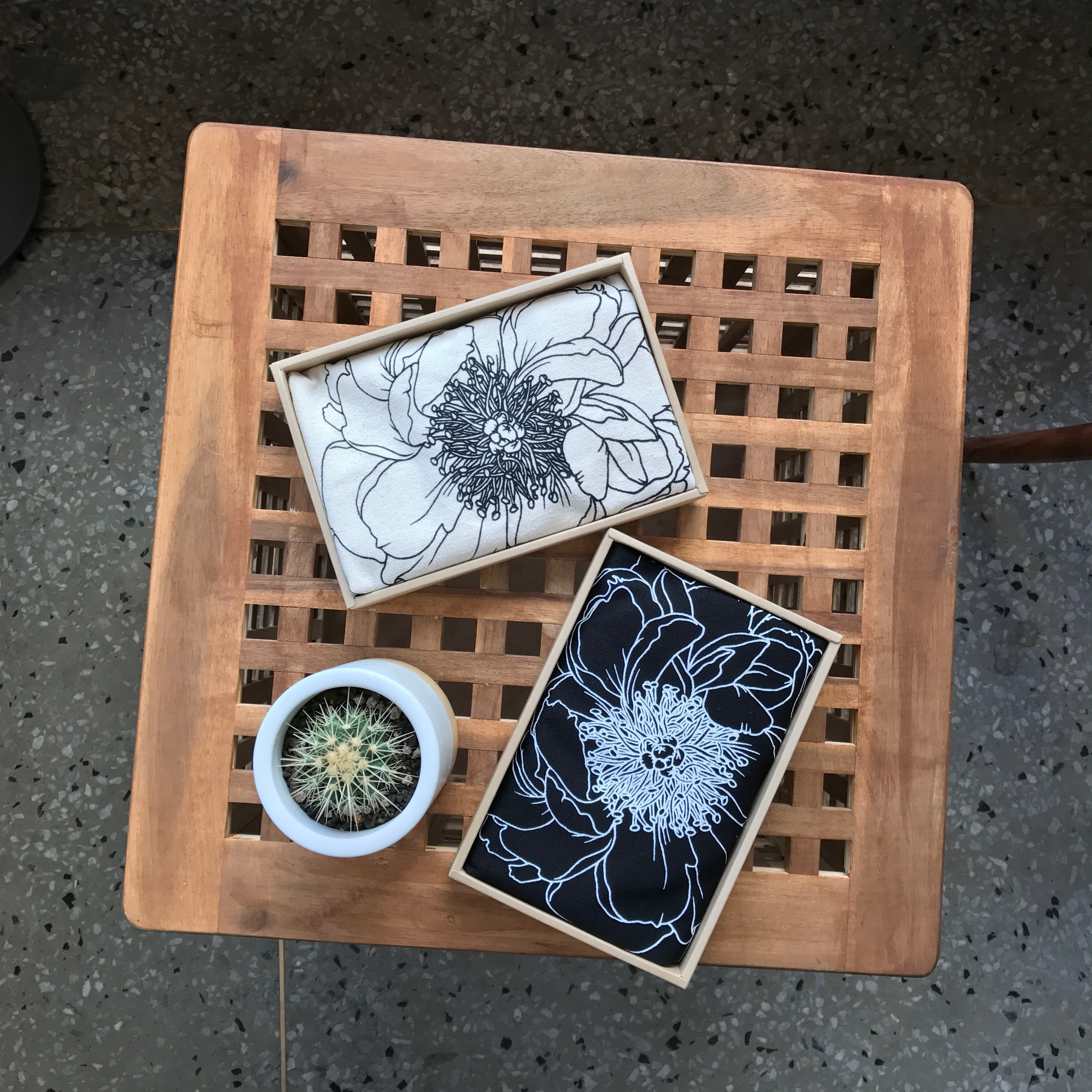 Flower Eco Bag Basic style Modern canvas bag Stron