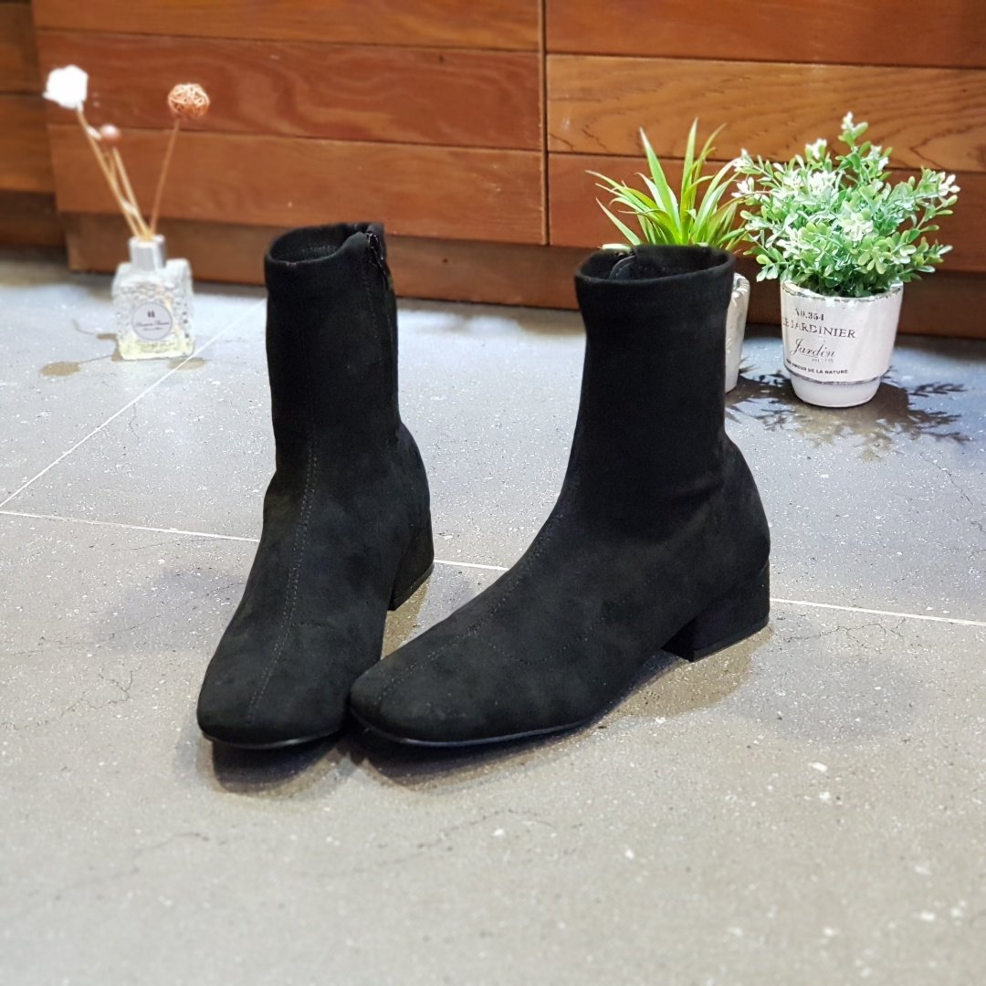 Suede Span Angle Boots Women's Shoes