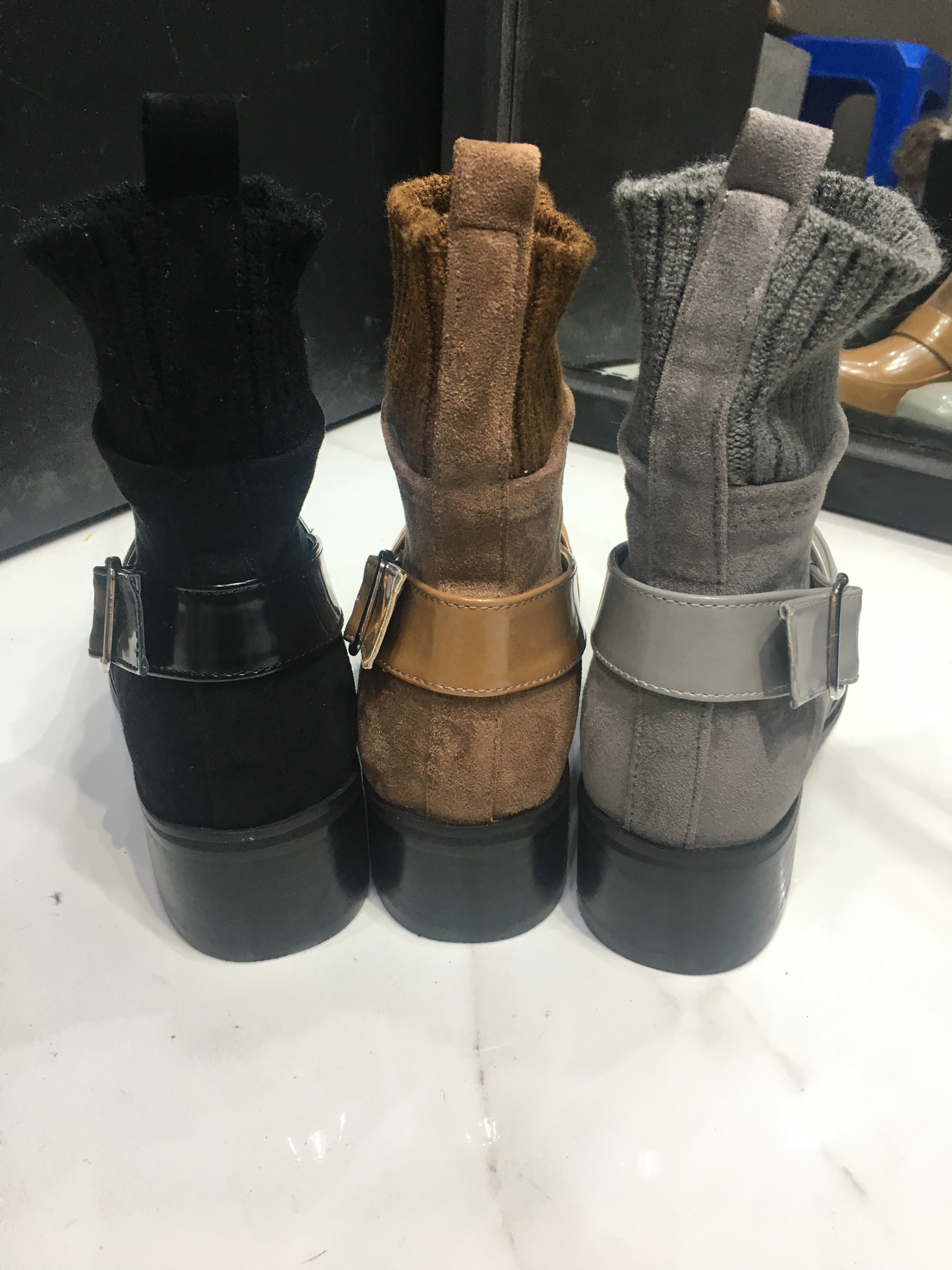 Knit Angle Boots 2017FW Autumn Brand Boots Skinny 