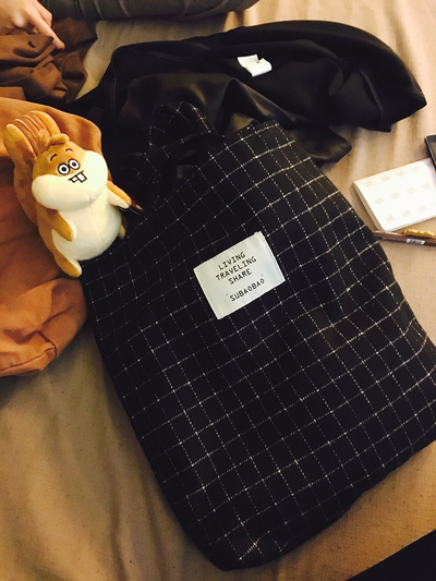 20-year-old cute female bag backpack bag wool wint