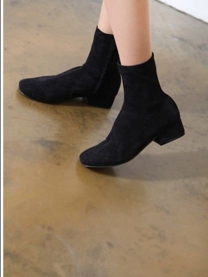 Suede Span Angle Boots Women's Shoes
