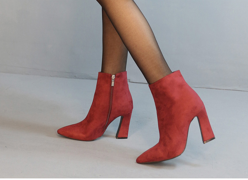 Cozy Brick Suede Ankle Ankle Boots 5color Women