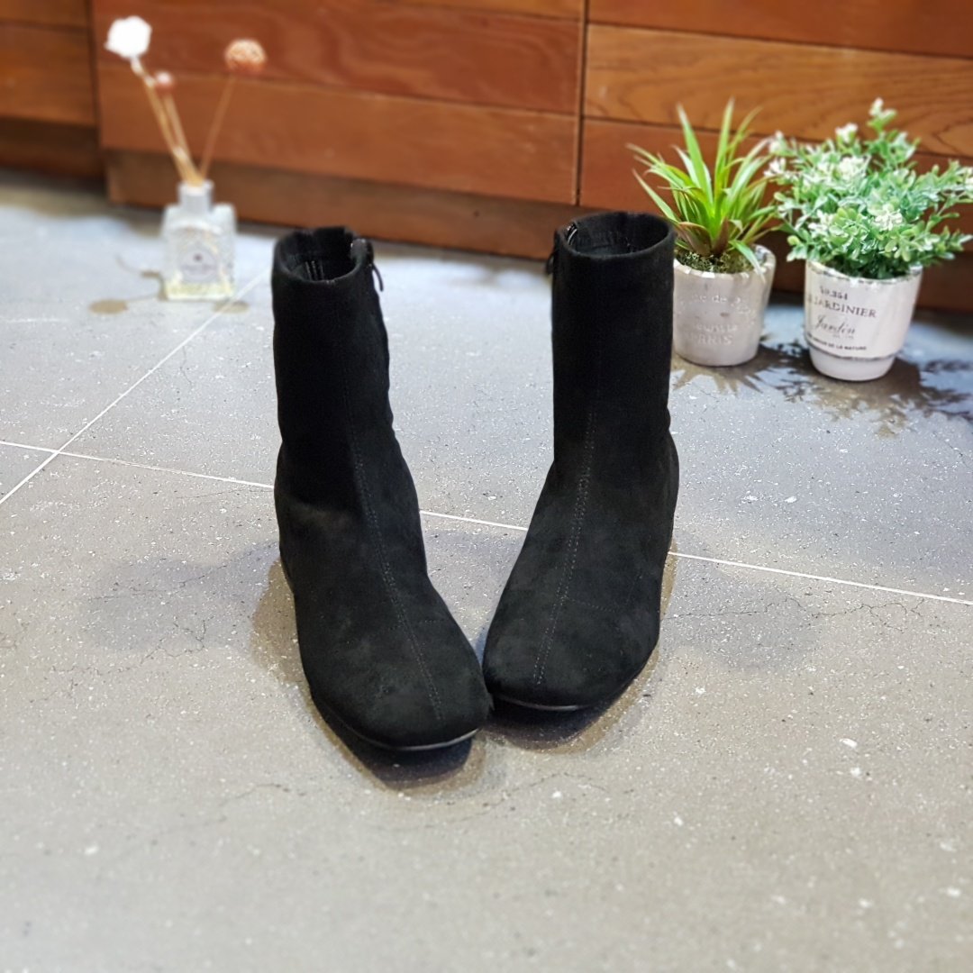 Suede Span Angle Boots Women's Shoes