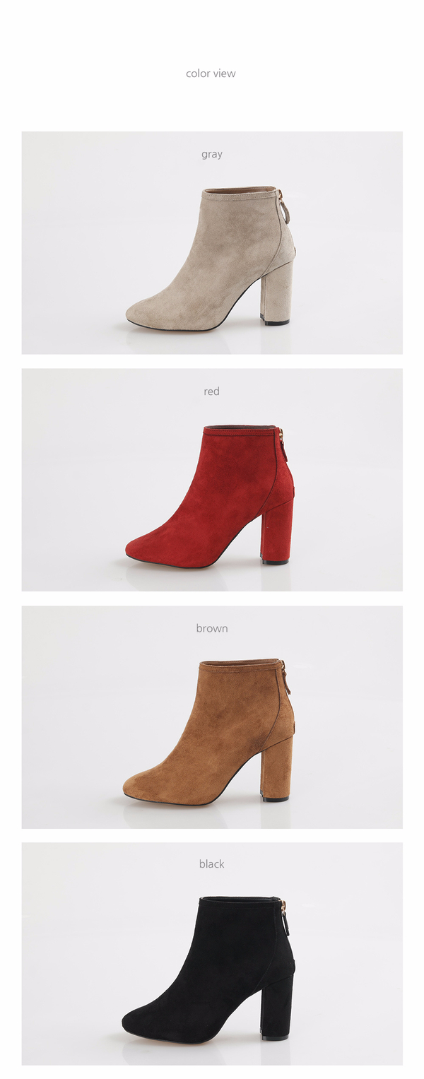 RN 7179 Suede high heel ankle boots A woman in her