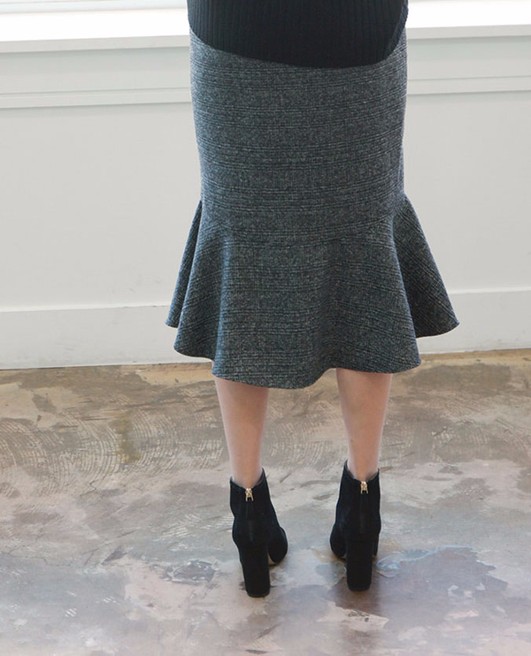 RN 7179 Suede high heel ankle boots A woman in her