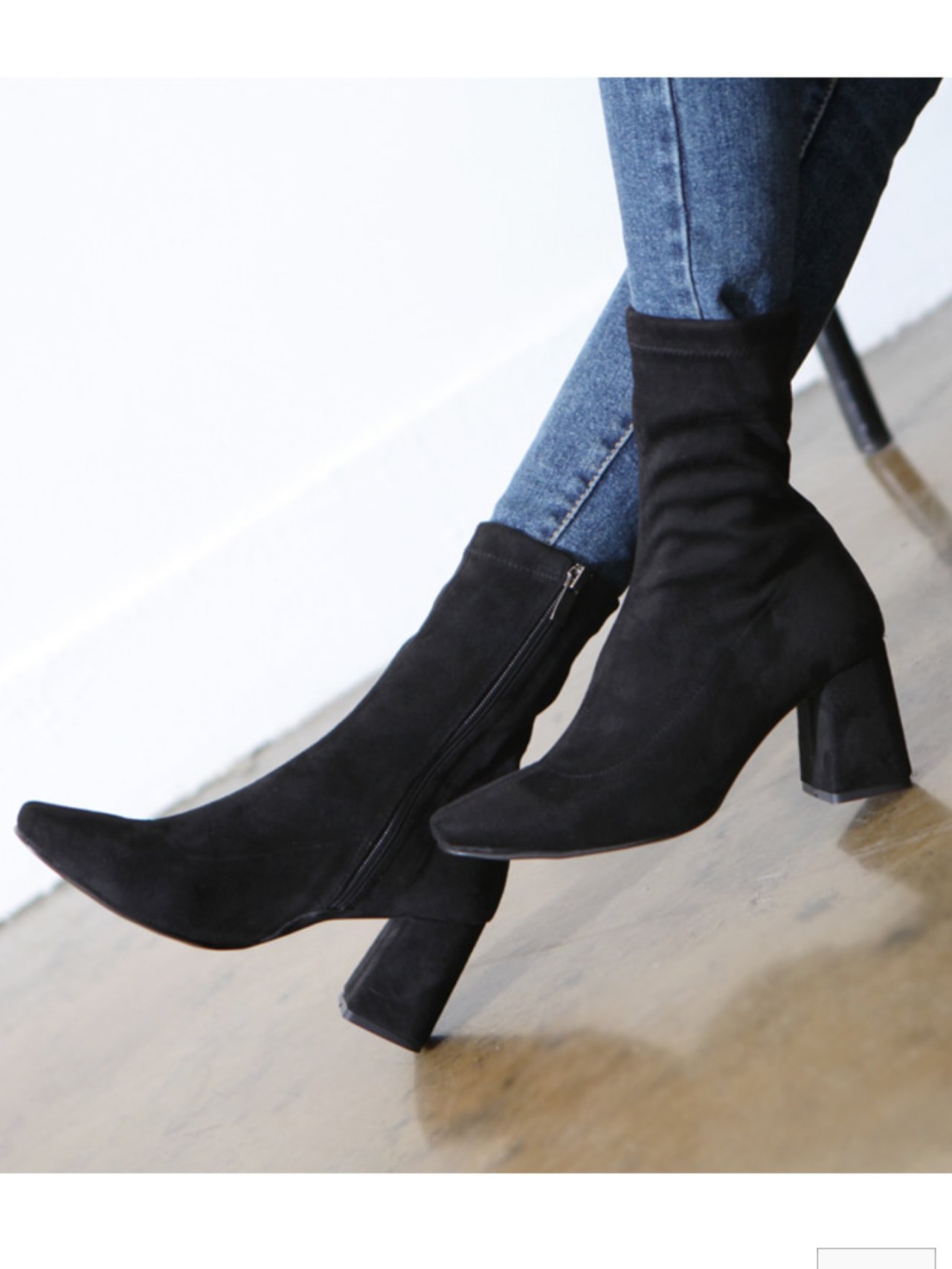 Suede Span Angle Boots PI7083 Women's Daily 7CM