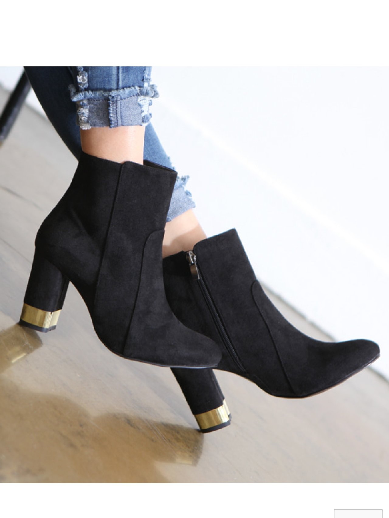 Suede Feather Ankle Boots 8CM PI8096 Daily Decorat