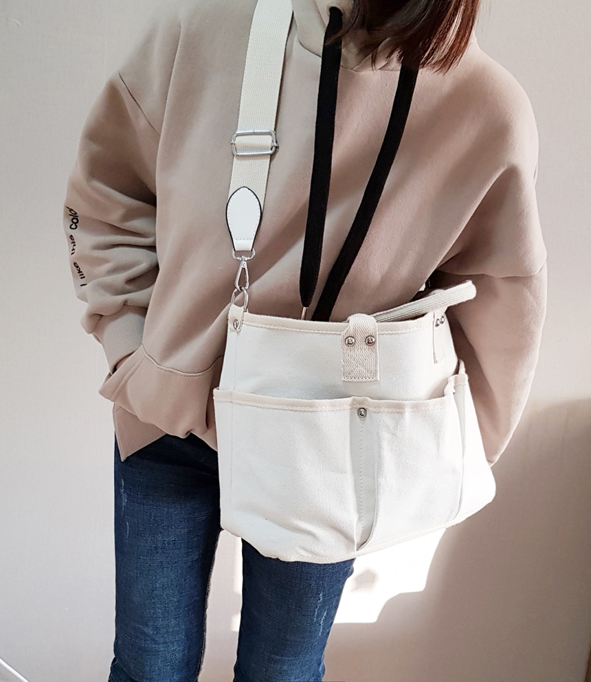 Tumbler Back Zipper Cross Eco Bag 1color Pretty Pl