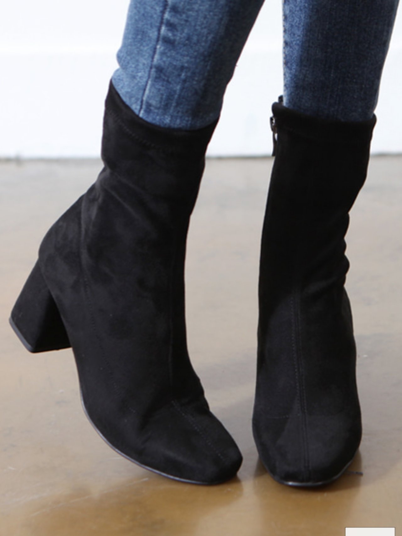 Suede Span Angle Boots PI7083 Women's Daily 7CM