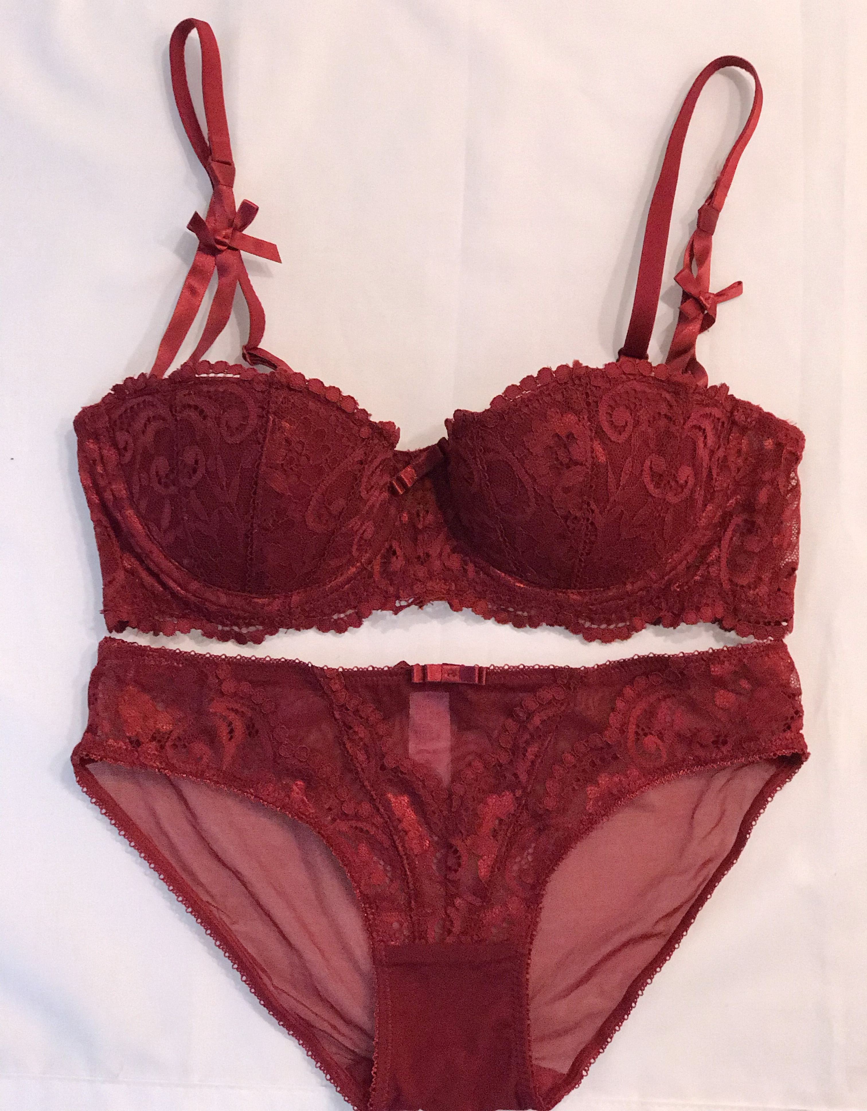 Half cups bridal sister underwear set 20 ladies re