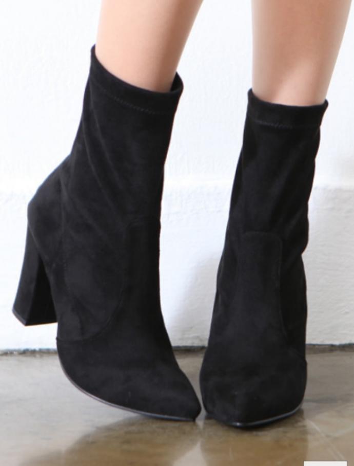 Suede Span Angle Boots 9CM PI9021 Daily Lining Bru