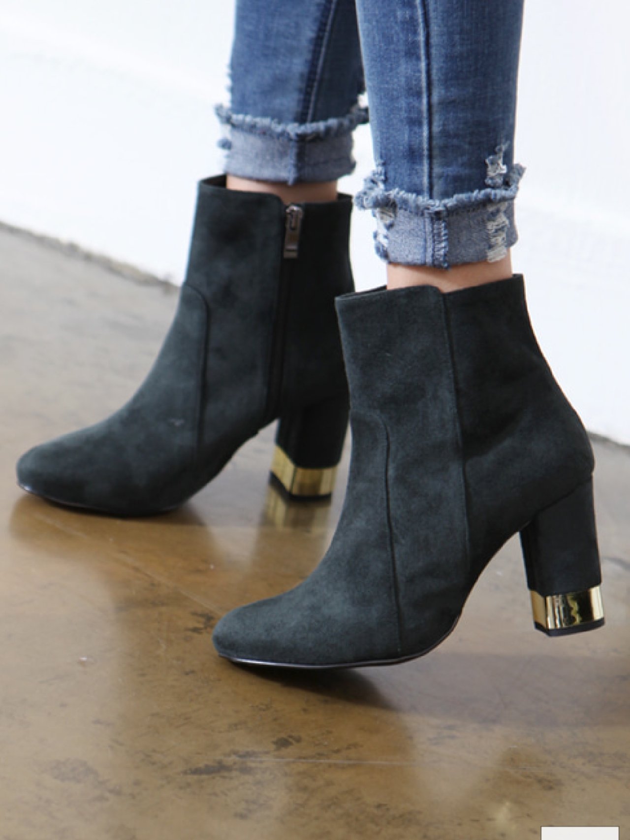 Suede Feather Ankle Boots 8CM PI8096 Daily Decorat