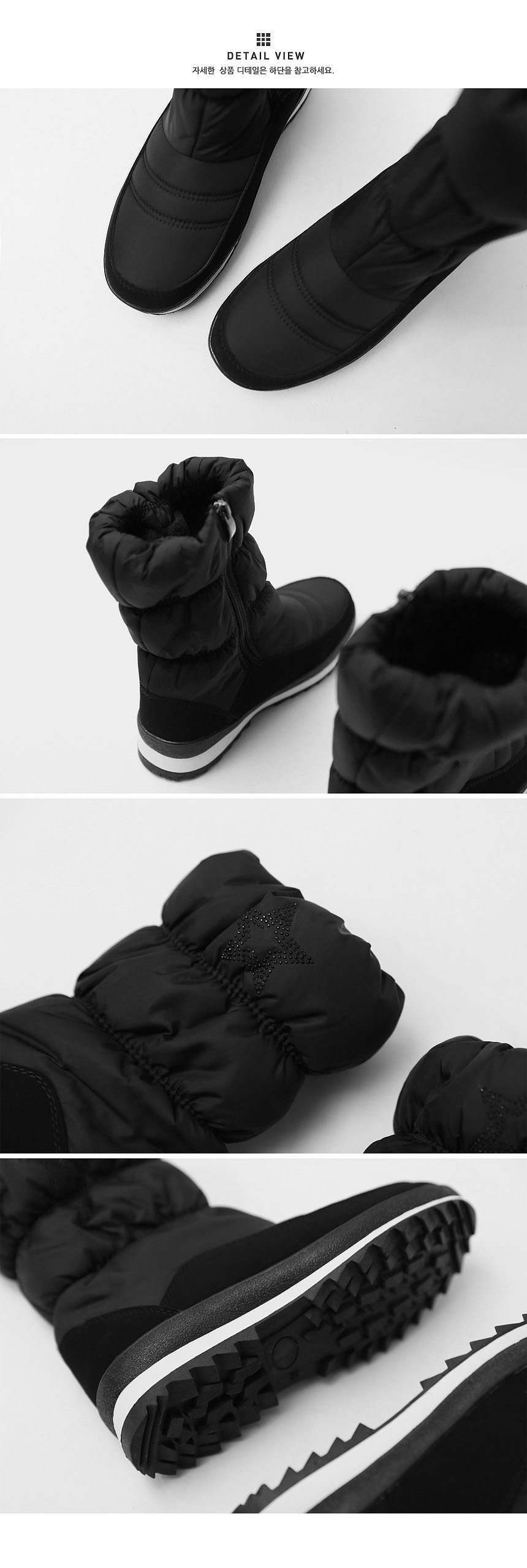 Zipper closure middle padded boots 2.5cm Women'