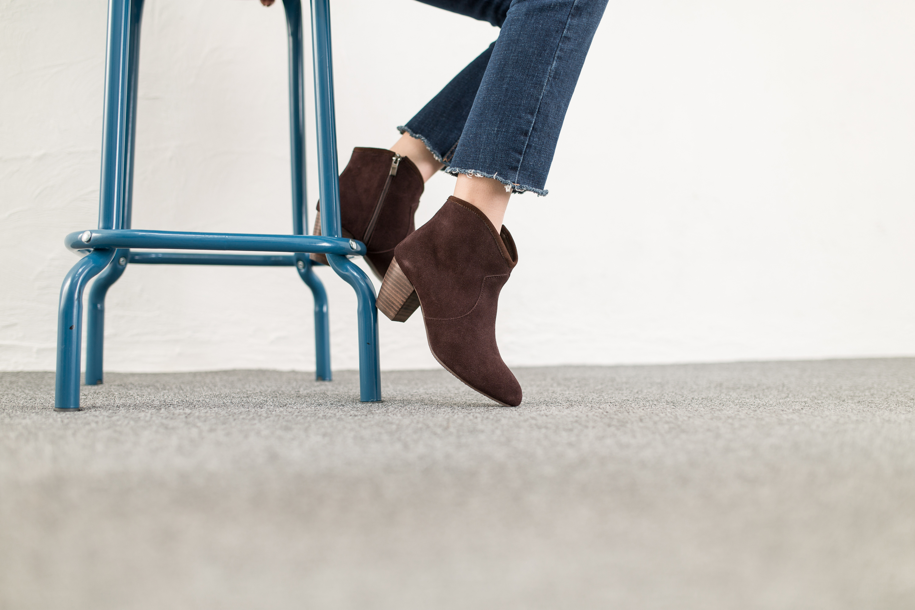 Michon Suede Angle Boots 6.0cm 3color Cute, sporty