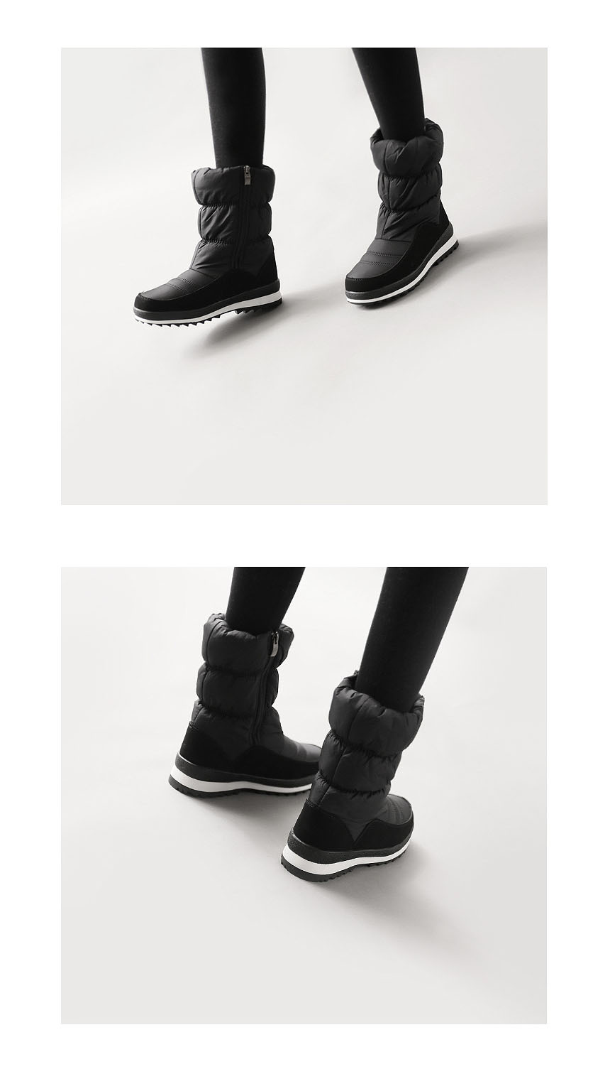 Zipper closure middle padded boots 2.5cm Women'