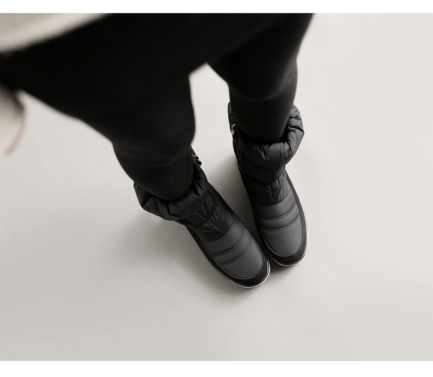 Zipper closure middle padded boots 2.5cm Women'