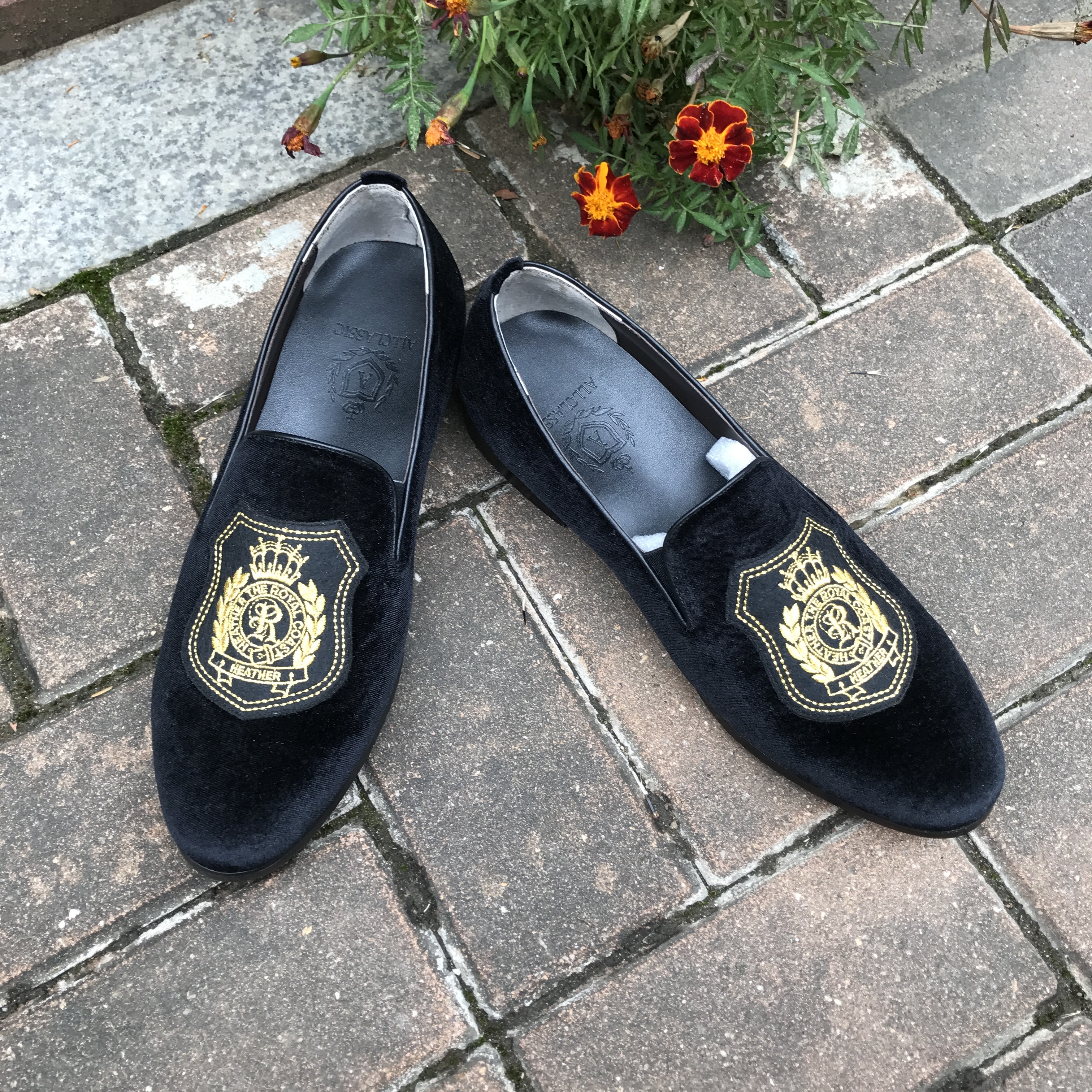 Men's Velvet Embroidery Loafers All Classic Han
