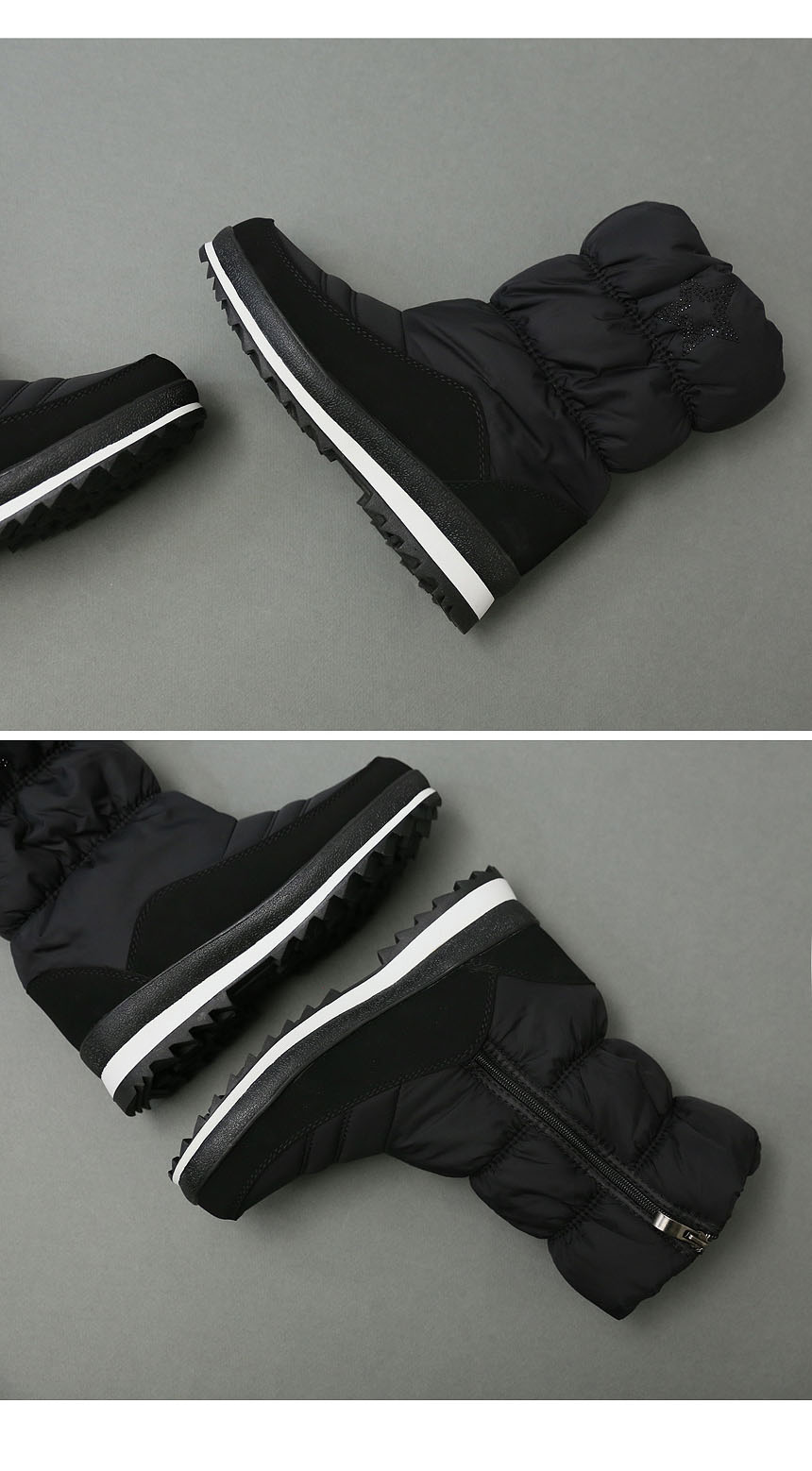 Zipper closure middle padded boots 2.5cm Women'