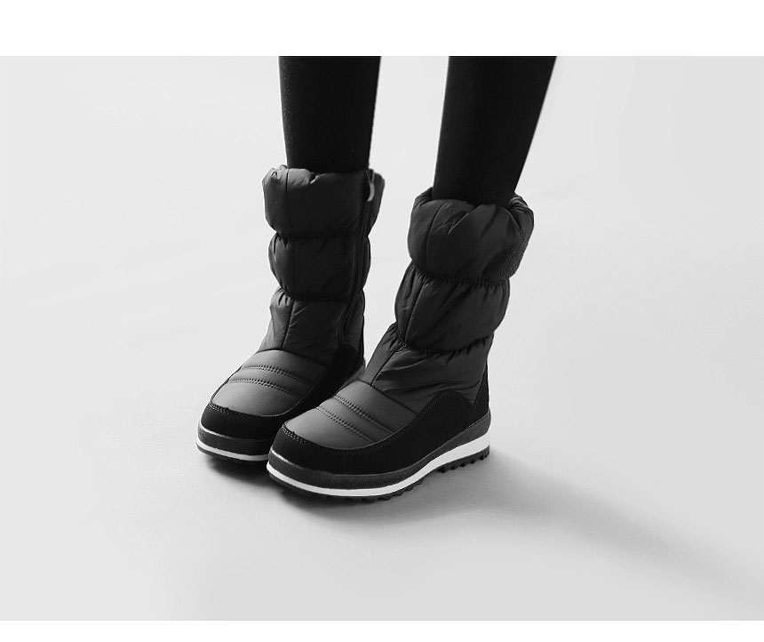Zipper closure middle padded boots 2.5cm Women'