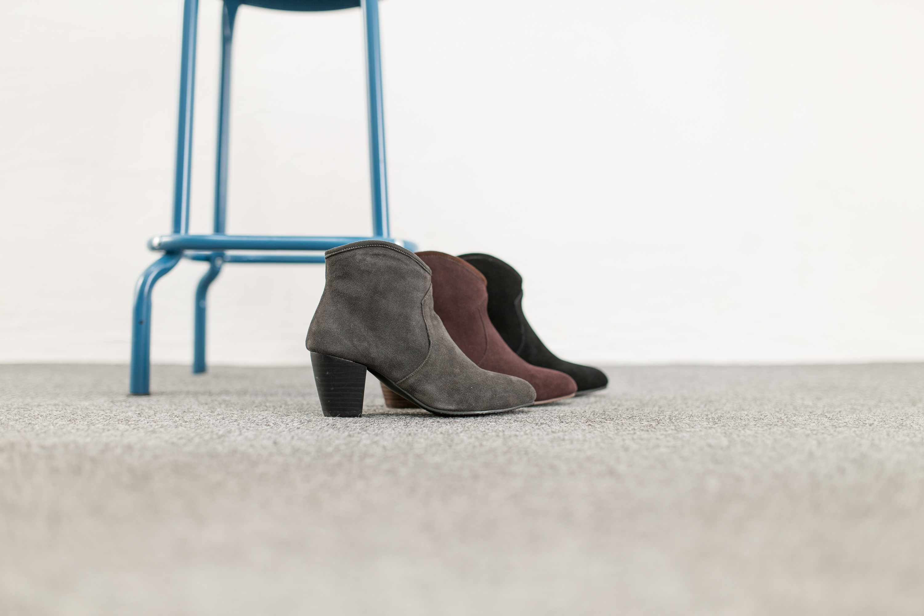 Michon Suede Angle Boots 6.0cm 3color Cute, sporty