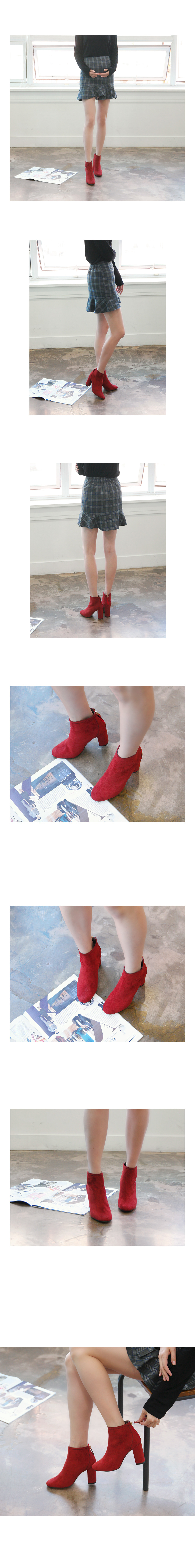 Comfortable suede Women Angle Boots One-point coor