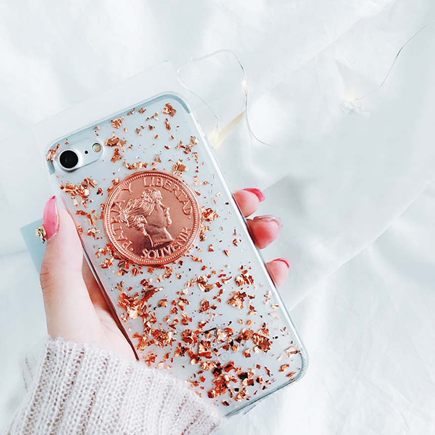 Arram iPhone 8 shiny case plus card storage popula