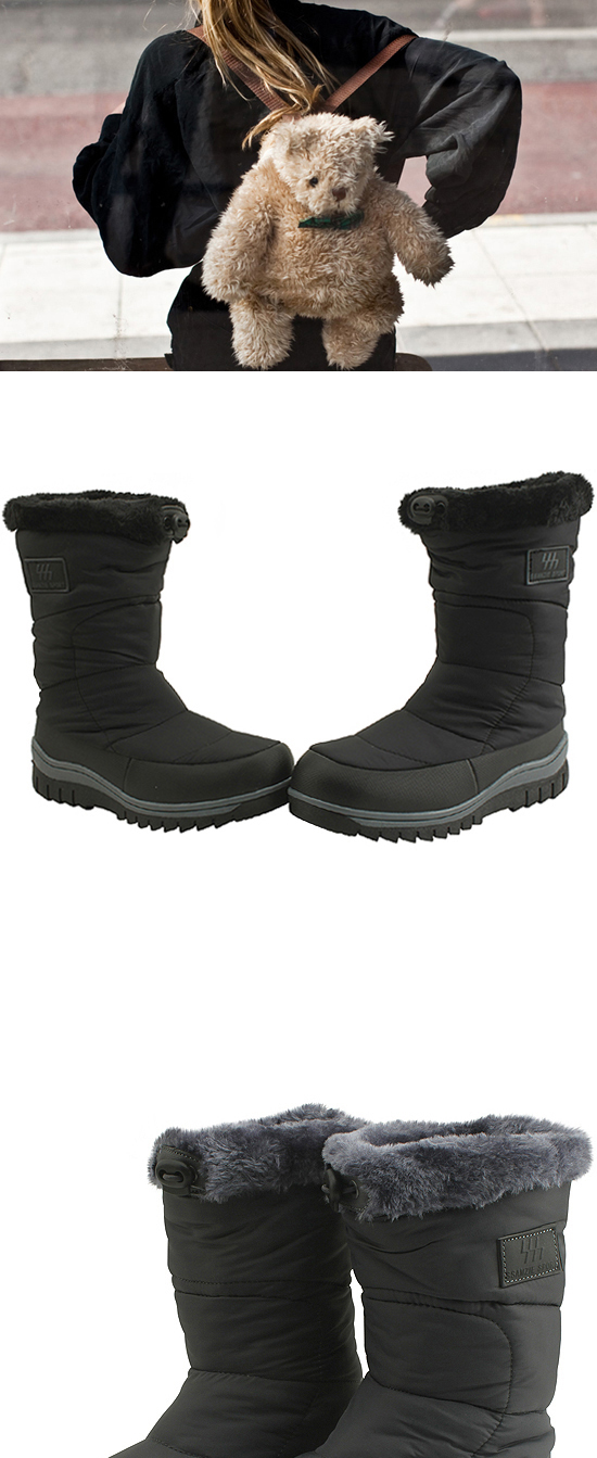 Padding warm winter boots flat middle boots climb 