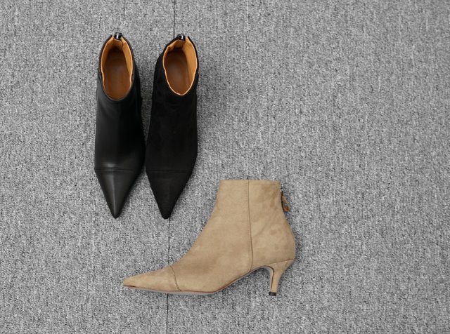 Suede low-heeled angle boots Ankle stiletto simple