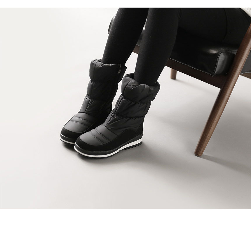 Zipper closure middle padded boots 2.5cm Women'