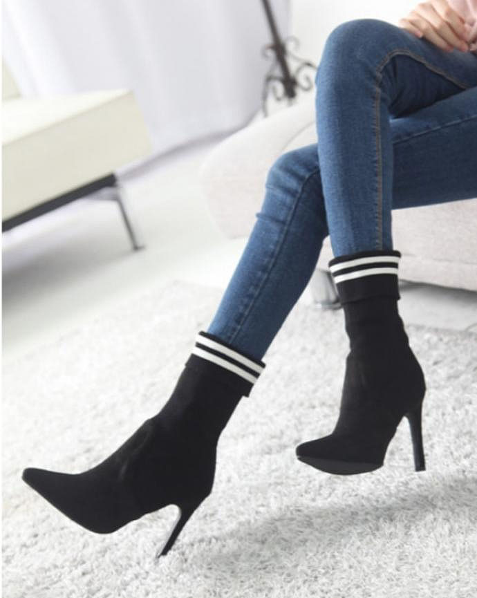 Two-Rope Suede Span Angle Boots Women's Winter 