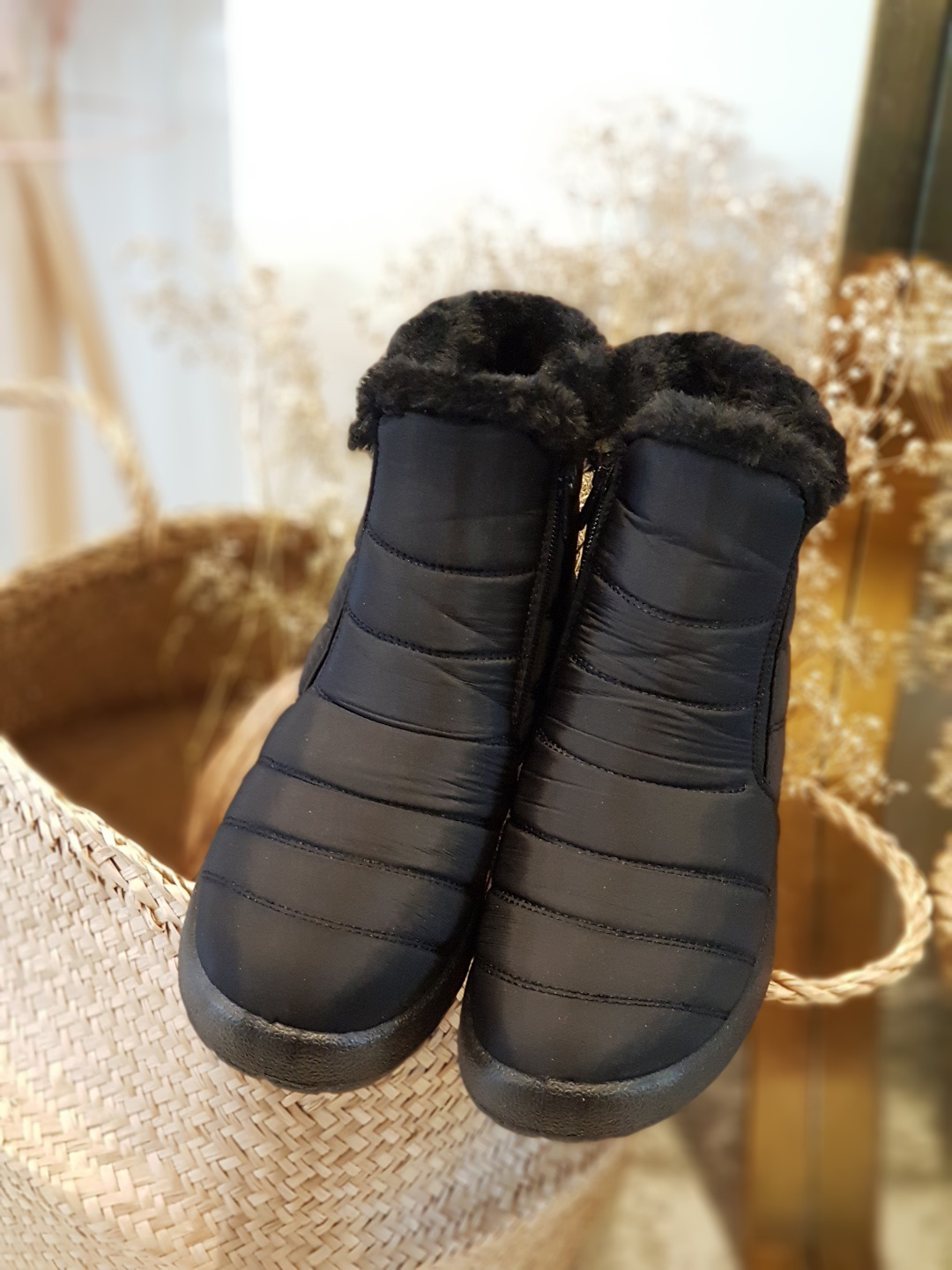 Warm padding boots winter shoes woman