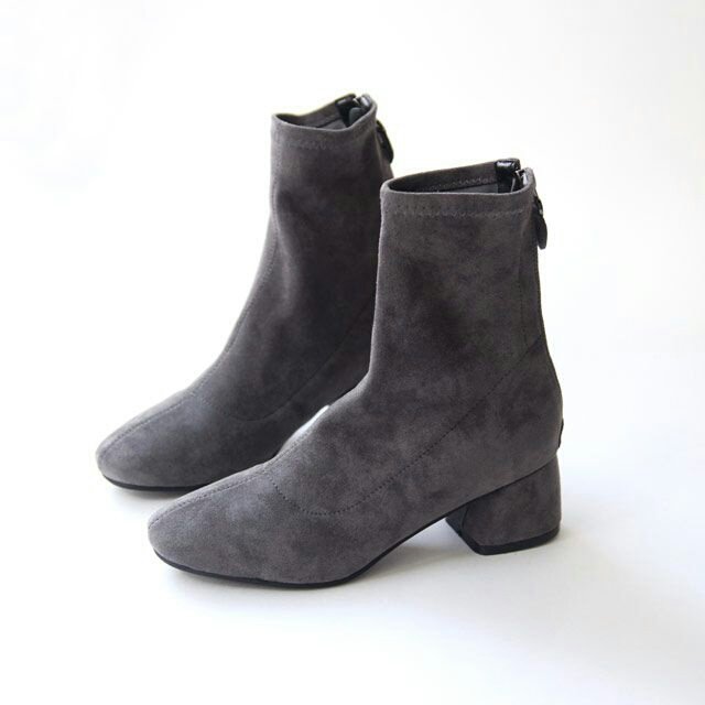 Spandex Suede Ankle Boots 5cm casual design A neat