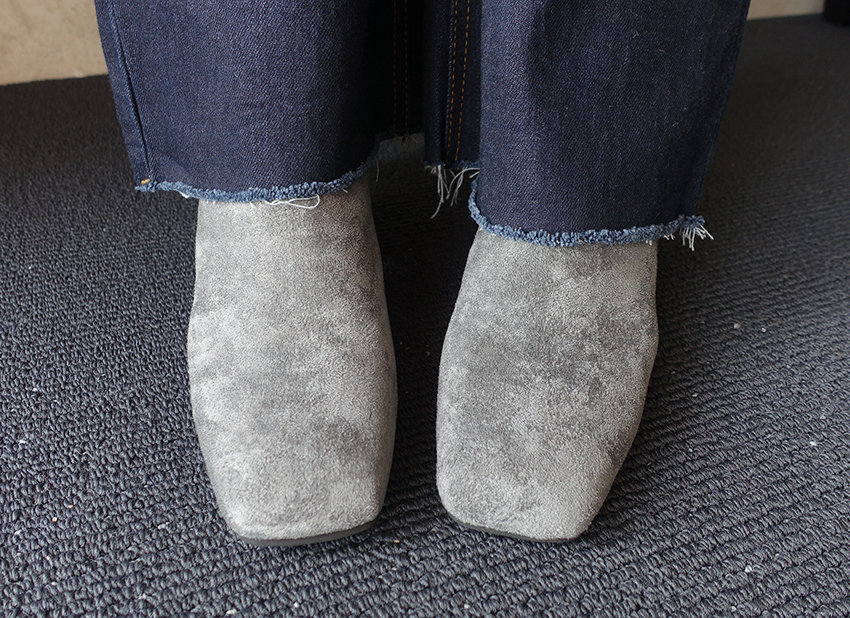 Middle-Heel Suede Angle Boots Cody Anchor Hill Win