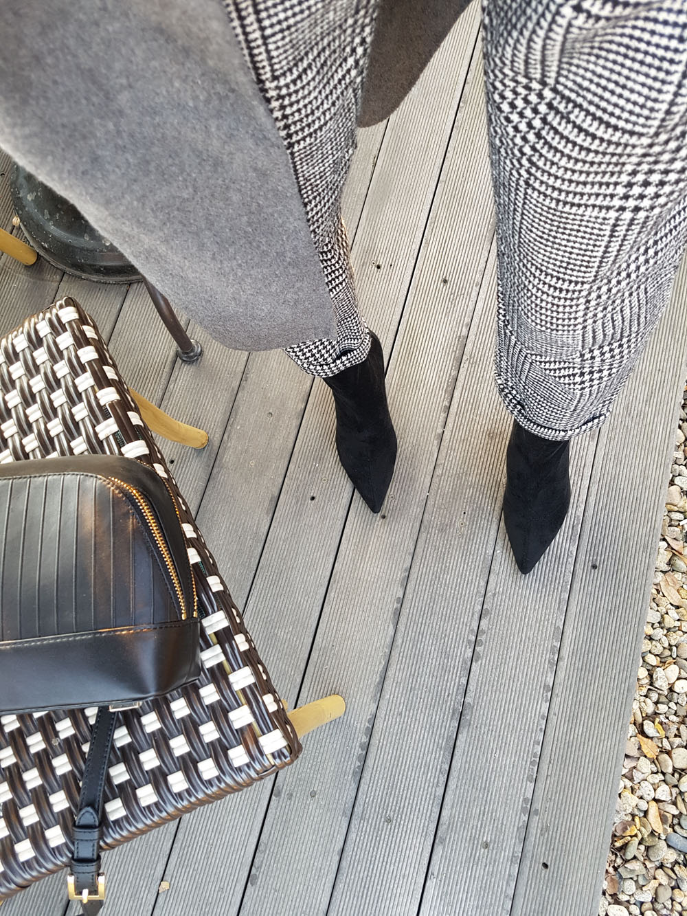 Suede Socks Span Ring Zip Ankle Boots 9cm Black Br