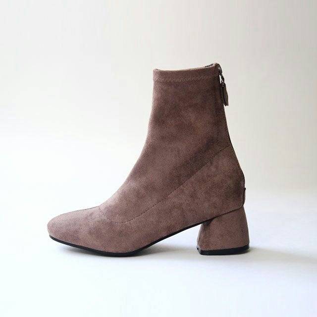 Spandex Suede Ankle Boots 5cm casual design A neat