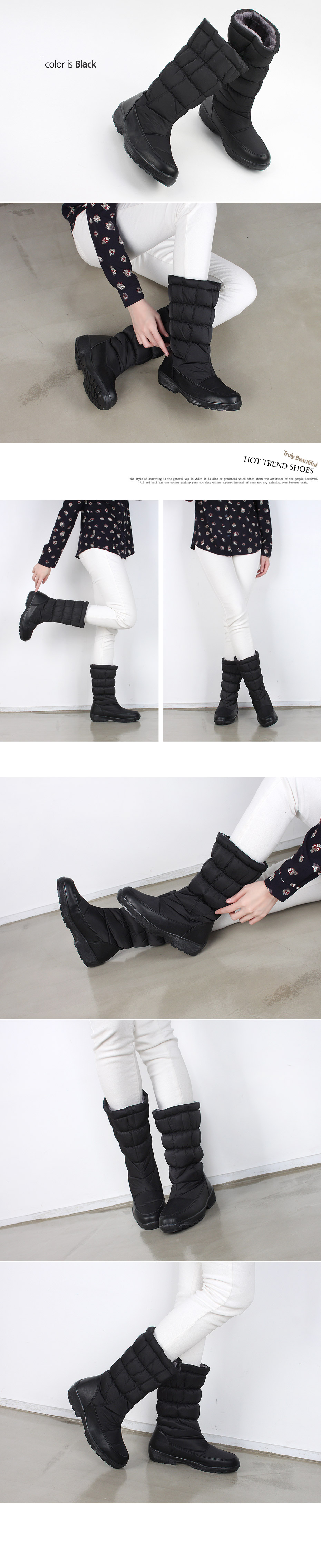 3.5cm warm lining padded boots ladies warm mood co