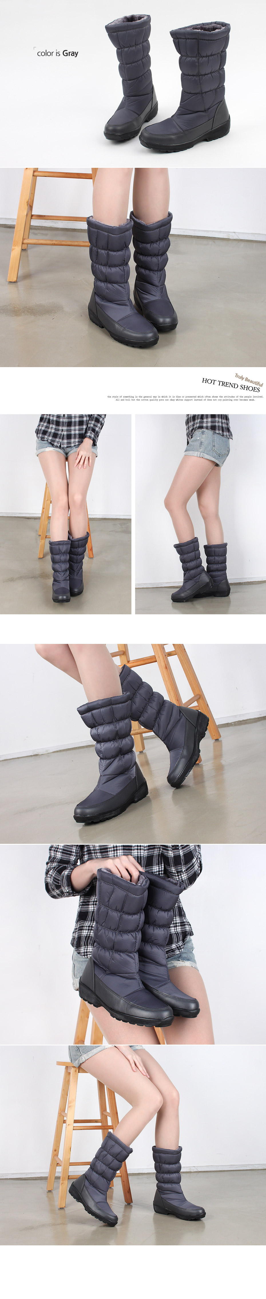 3.5cm warm lining padded boots ladies warm mood co