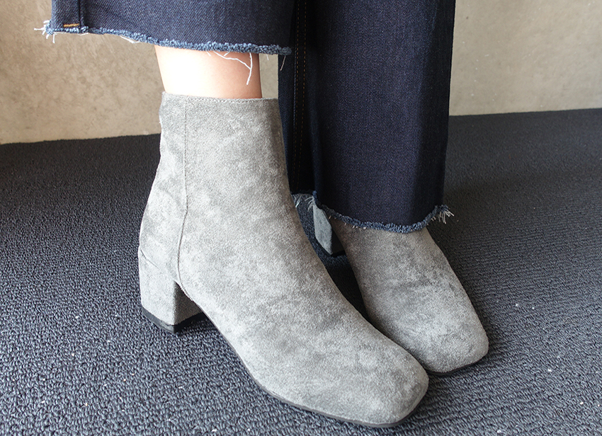 Middle-Heel Suede Angle Boots Cody Anchor Hill Win