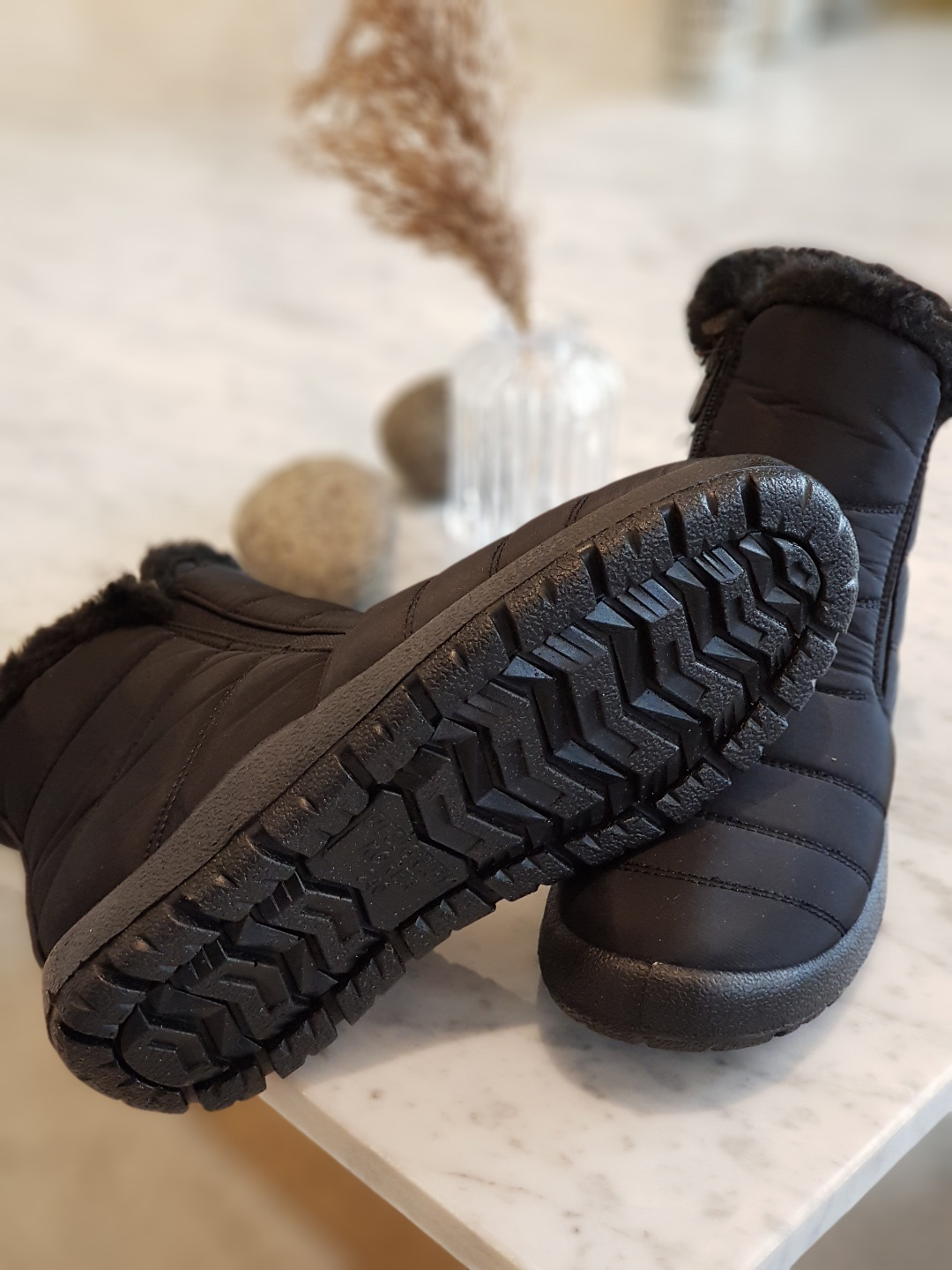 Warm padding boots winter shoes woman