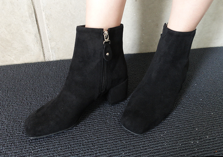 Middle-Heel Suede Angle Boots Cody Anchor Hill Win