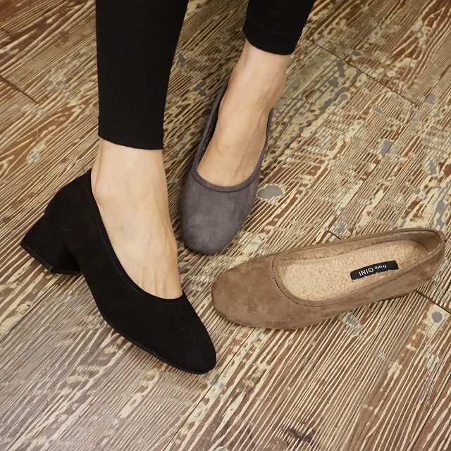 Lava 4cm Fleece Shoe Fur Lining Pumps Suede Winter